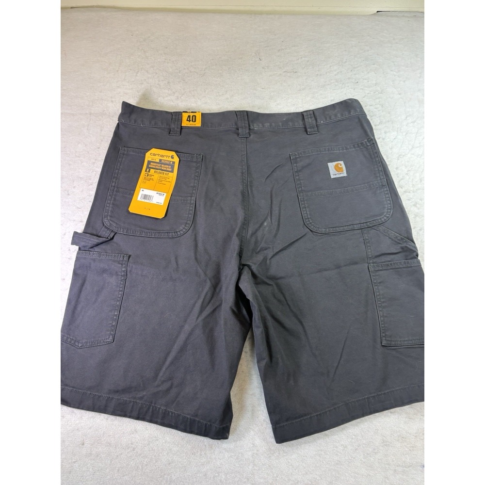 Carhartt Rugged Flex Relaxed Fit size 40x11 Canvas Utility Work Short Navy NWT